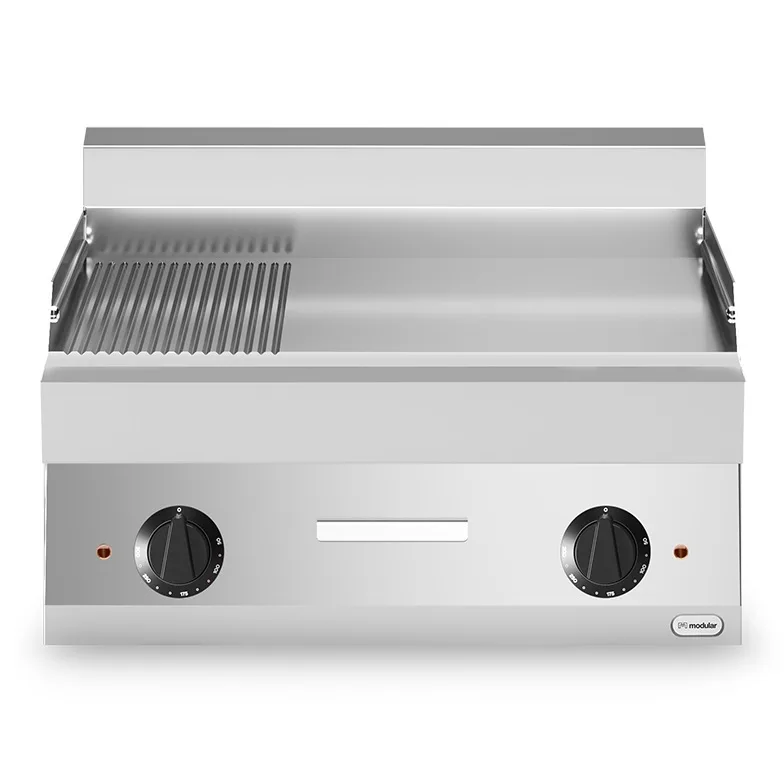 Flatgrill 2 soner slett/rillet 70×65 cm: Kapasitetsguide for storkjøkken